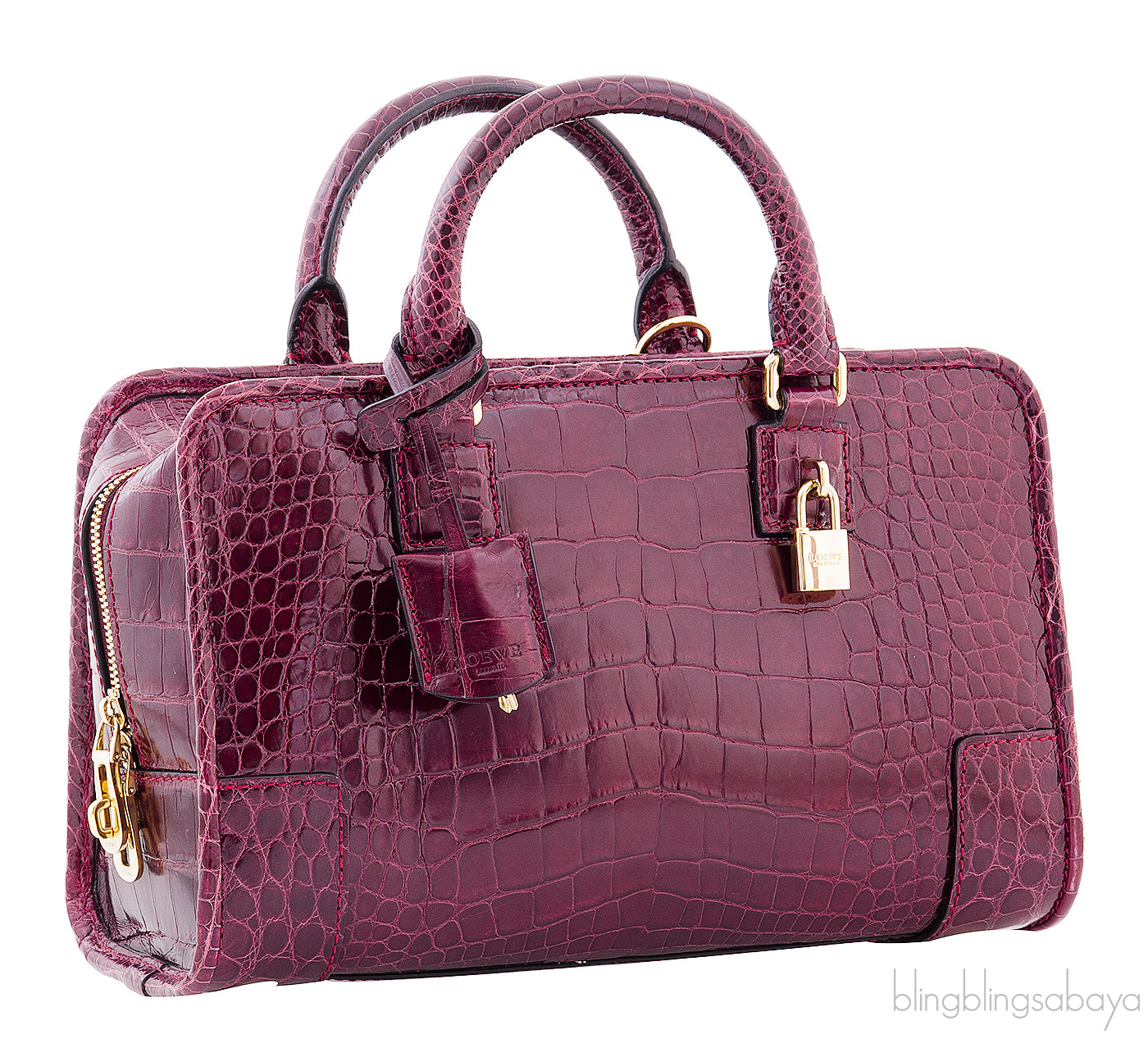Amazona 23 Bordeaux Crocodile Bag