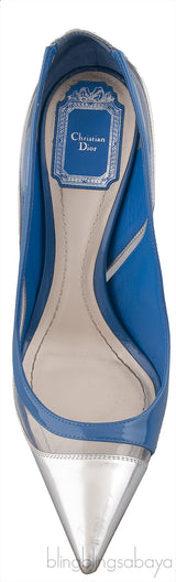 Two-toned PVC Pointed Toe Heels