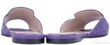 Purple Ostrich Open Toe Slide