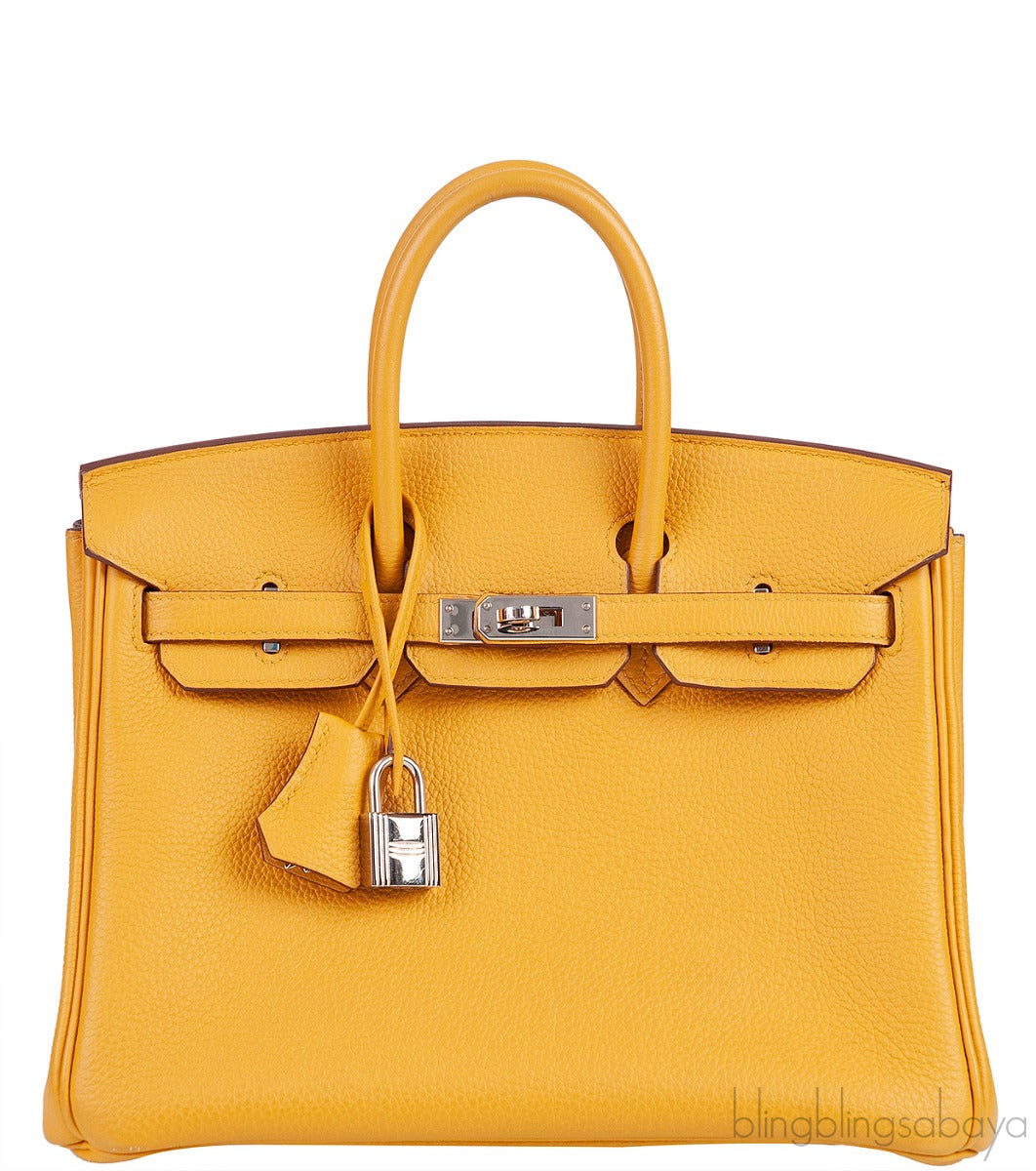 Birkin 25 Jaune Ambre Togo PHW