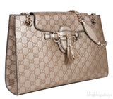 Emily Light Gold Guccissima Shoulder Bag