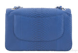 Chanel Classic Blue Python Jumbo Flap Bag