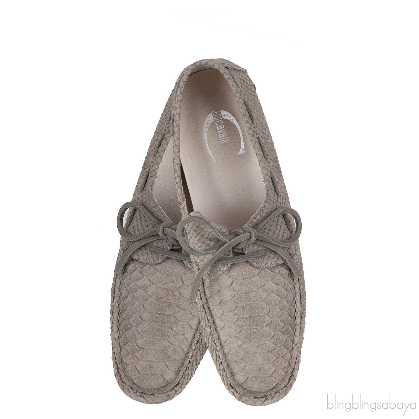 Grey Embossed Python Loafer Mens Shoes