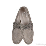 Grey Embossed Python Loafer Mens Shoes