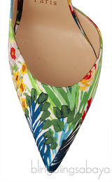 Satin Floral Iriza Pumps 100