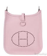 Hermès Mini Evelyne TPM 16 Rose Sakura Amazone Taurillon Clemence PHW