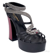 Black Serpent Crystal Heels
