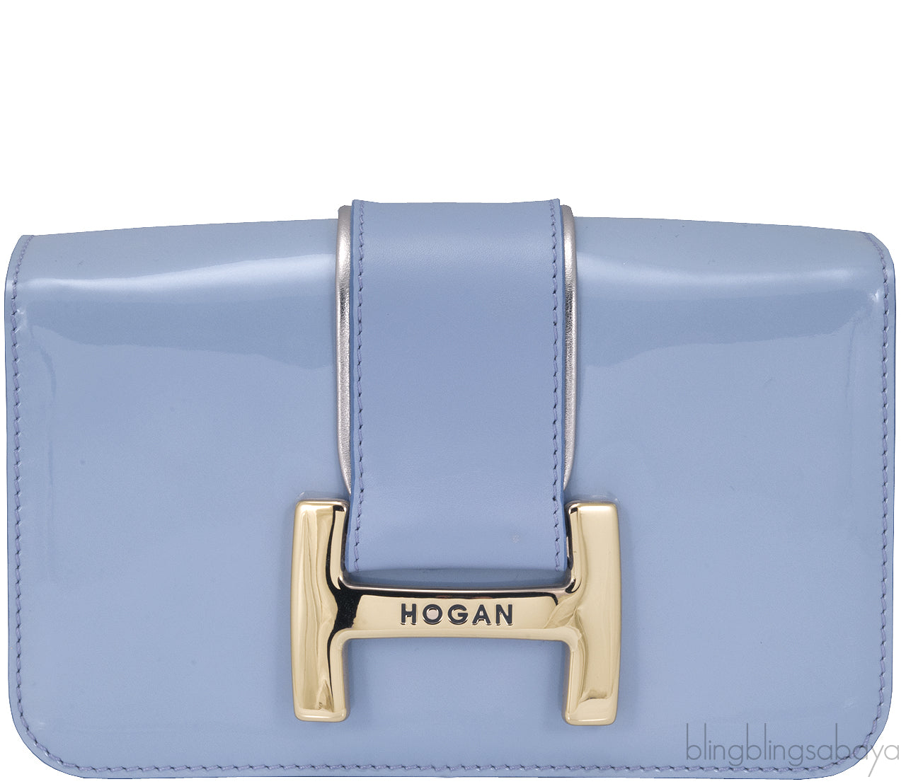 Light Blue Patent Cross-body Bag*
