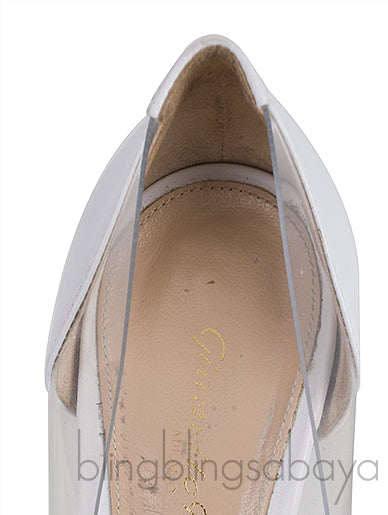 Plexi Vitello White 105 PVC Pumps
