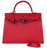Kelly 35 Rouge Casaque Epsom