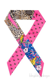 Jungle Love Love Pink Twilly