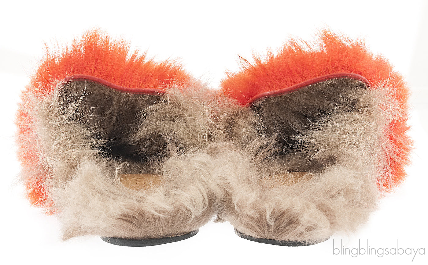 Gucci Orange Wool Princetown Slide