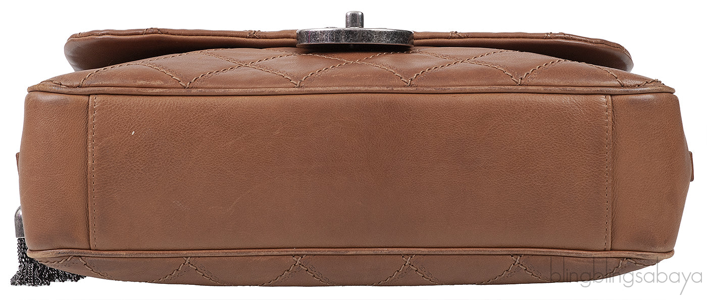 Chanel Brown Quilted Coco Sporran Shoulder Bag