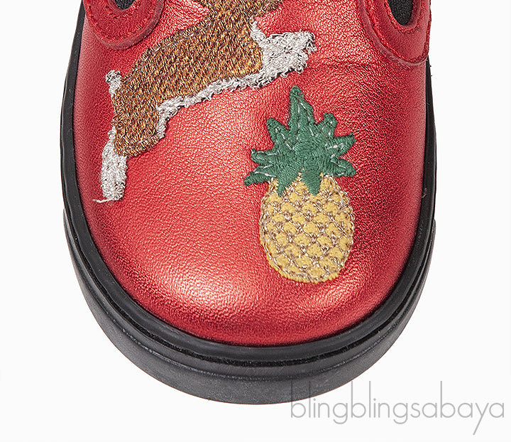 Red Rabbit Pineapple Kids Shoes