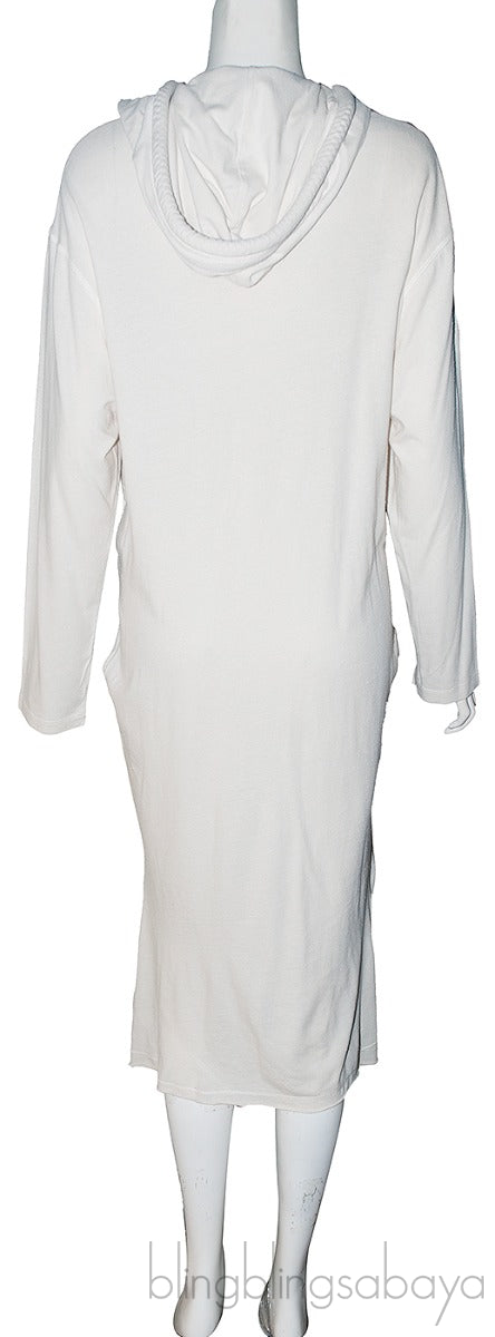 White Logo Hooded Dress