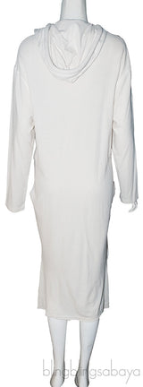 White Logo Hooded Dress