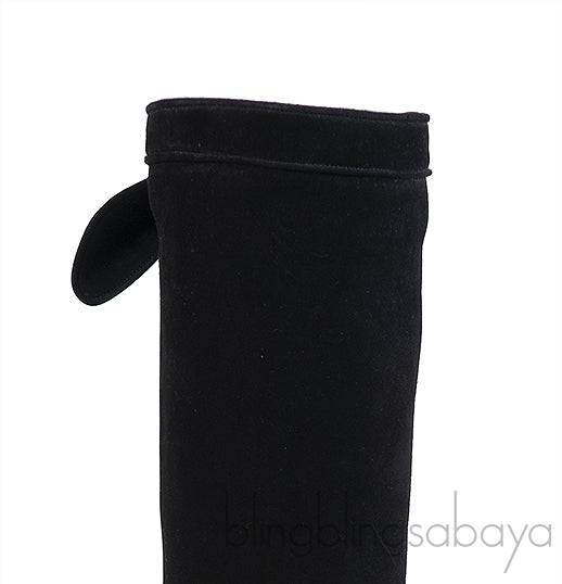 Jimmy Choo Black Suede Knee-high Boots