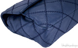 Ultimate Stitch Navy Flap Bag