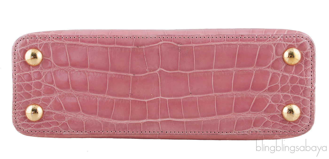 Capucines Vieux Rose Crocodile BB