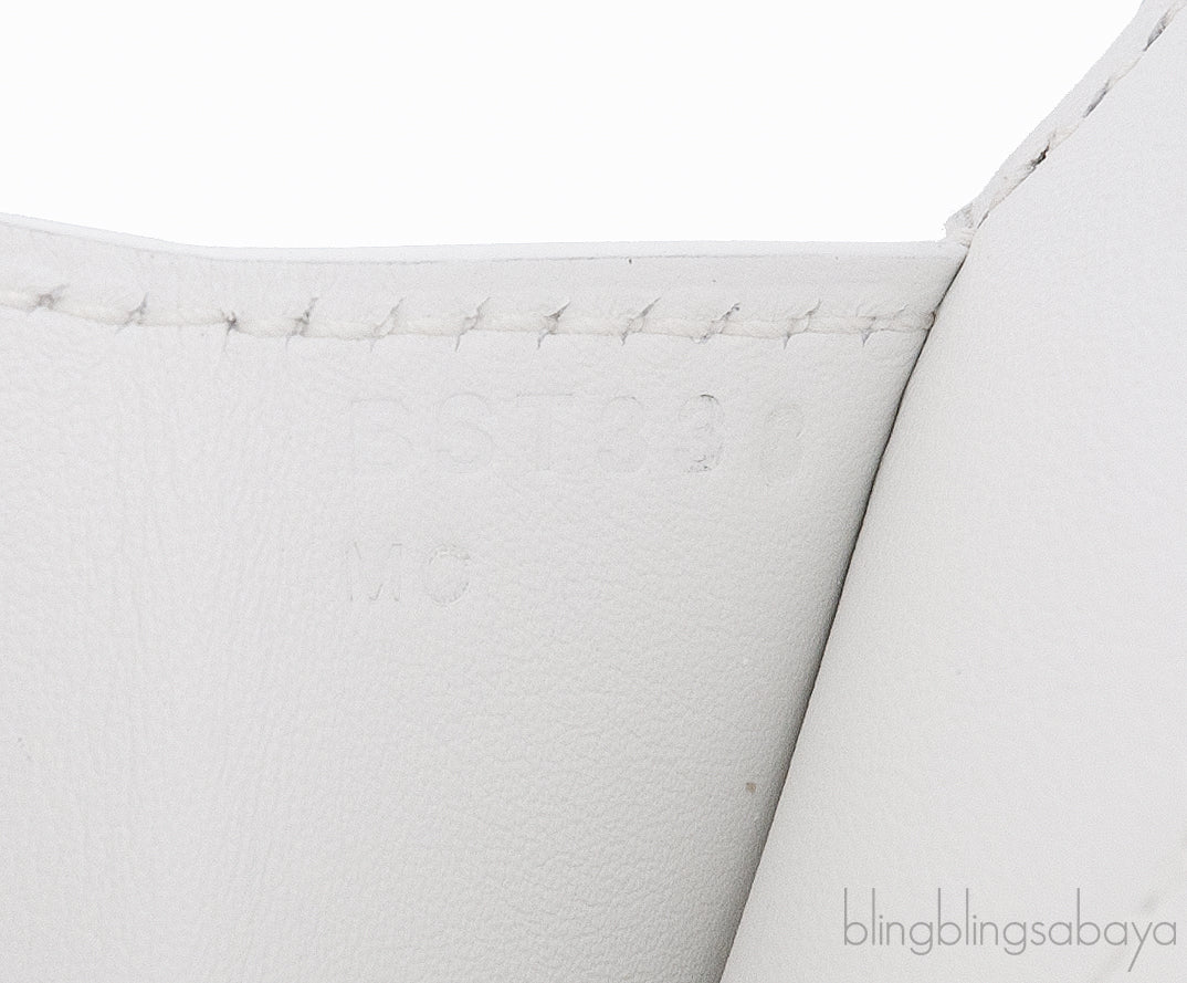Shadow White Kelly Cut Pochette Swift