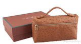 L19 Brown Ostrich Pouch