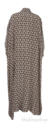 Neutral Toile Iconographe  Printed Silk Midi Dress