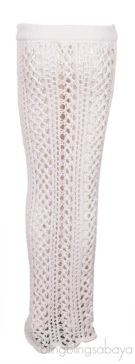White Crochet Maxi Skirt
