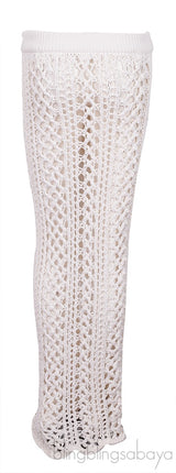 White Crochet Maxi Skirt