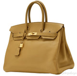 Birkin 35 Camel Swift GHW