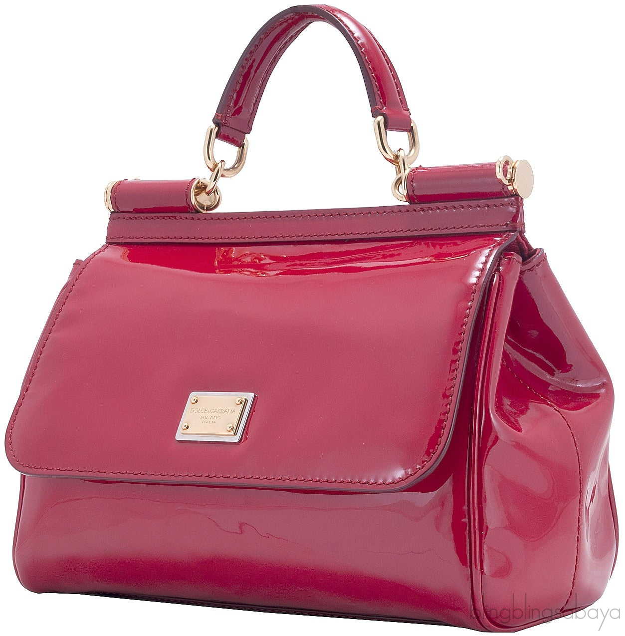 Red Patent Miss Sicily Shoulder Bag