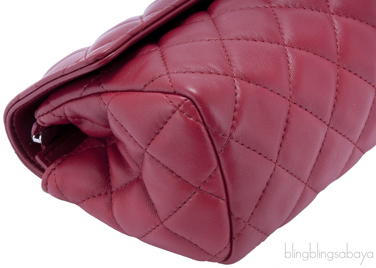 Red Quilted Cosmetic Pouch