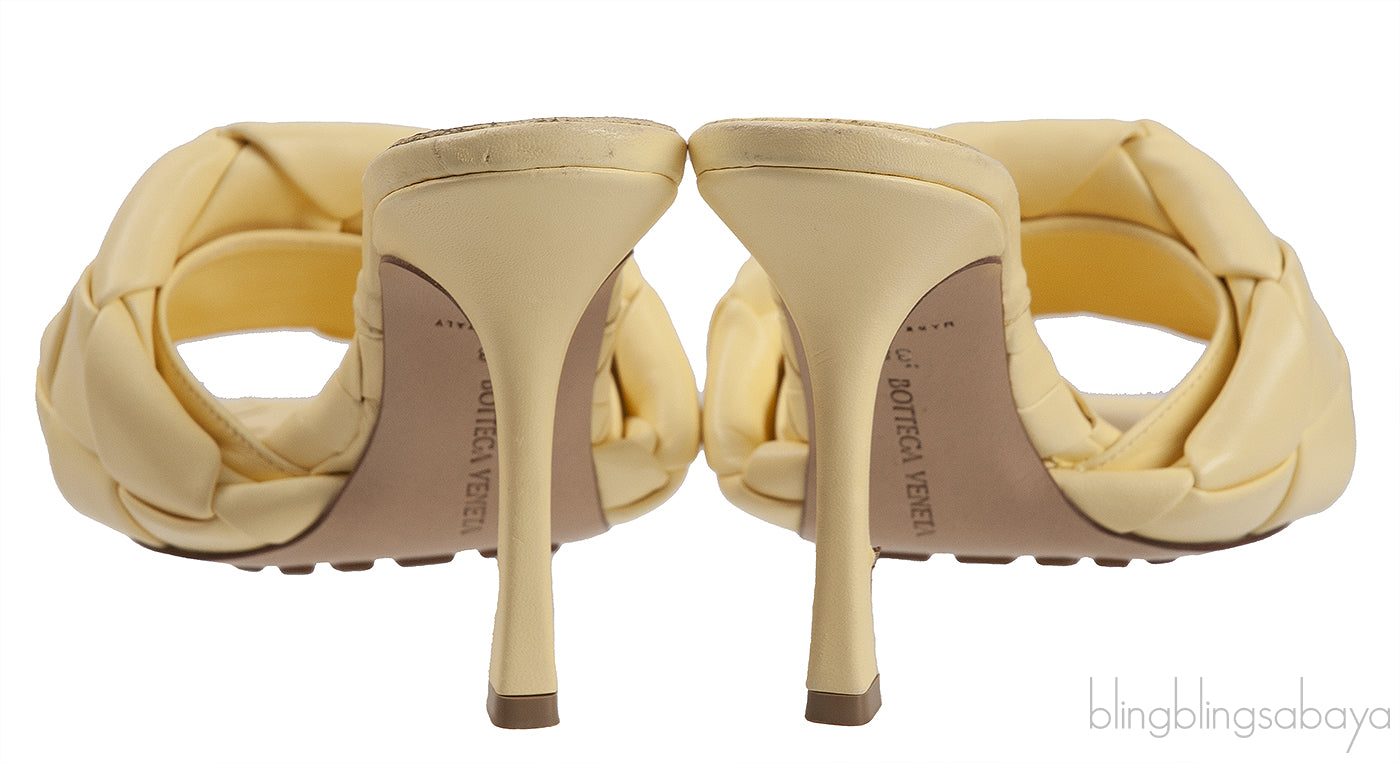 Yellow Lido Intrecciato Mules
