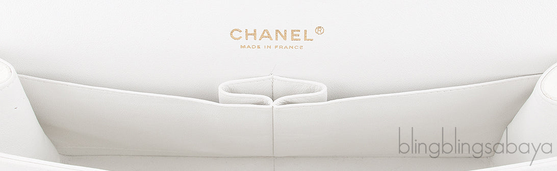White Jumbo Flap Bag