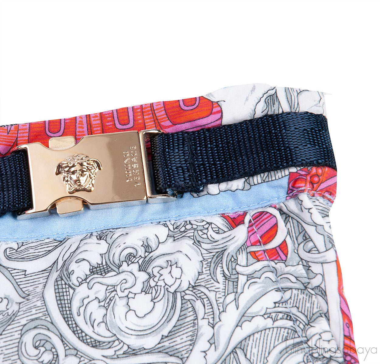 Light Blue Printed Kids Trouser
