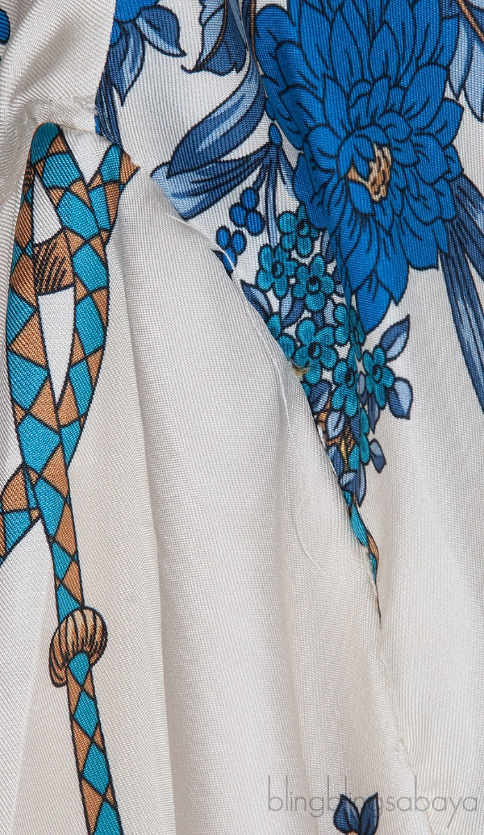 Printed Silk Kimono Top