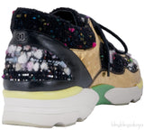 Metallic Gold Boucle Sneakers