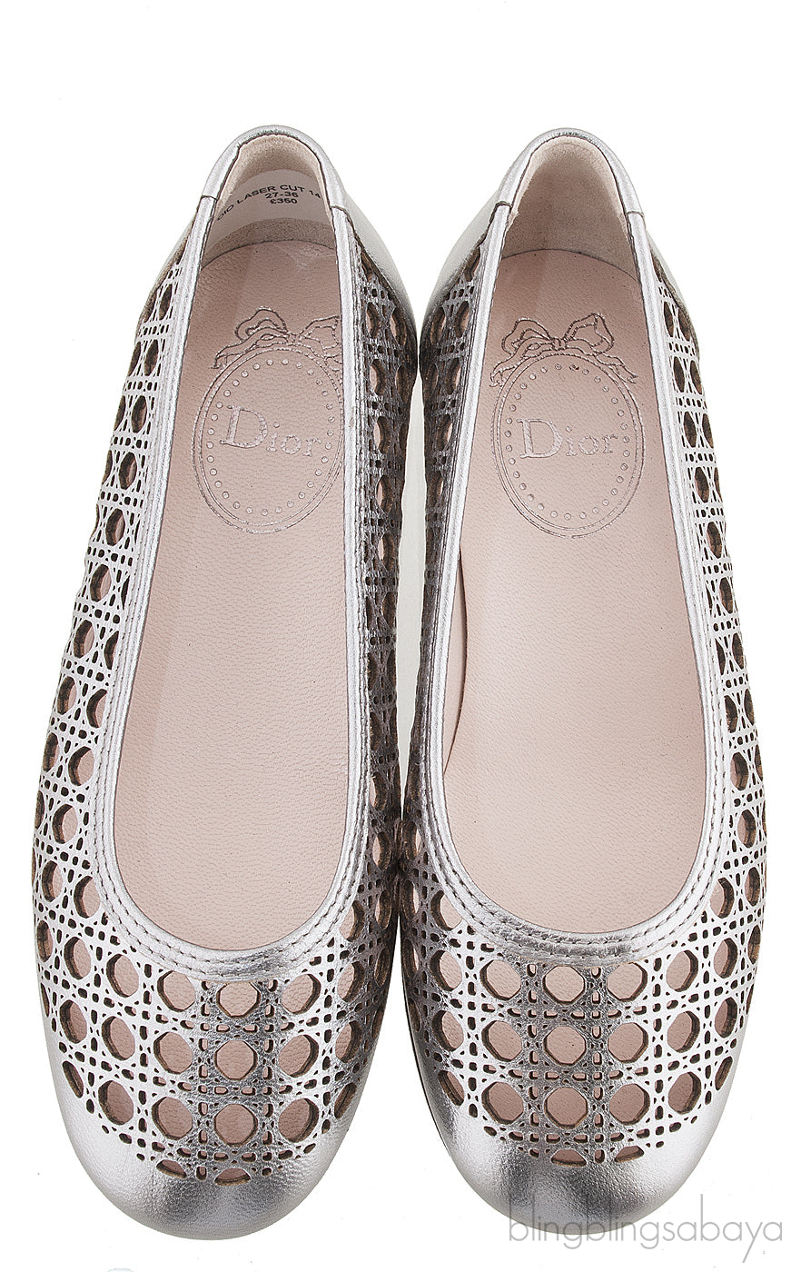 Laser Cut Cannage Girls Flat