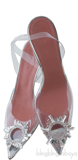 Clear Begum Crystal-embellished PVC Slingback