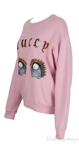 Guccy Pink Sequin Embellished Sweatshirt