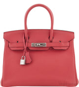 Birkin 30 Togo Rouge Pivoine PHW