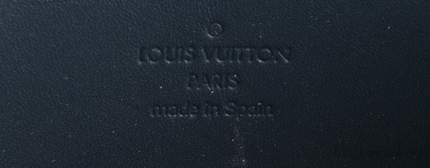 Dark Green Monogram Zip Wallet