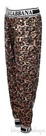 Sequined Leopard Trouser