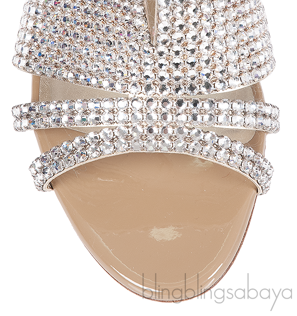 Gina Silver Crystal Nude Utah Sandals