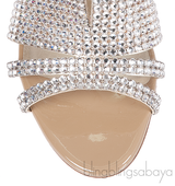 Gina Silver Crystal Nude Utah Sandals