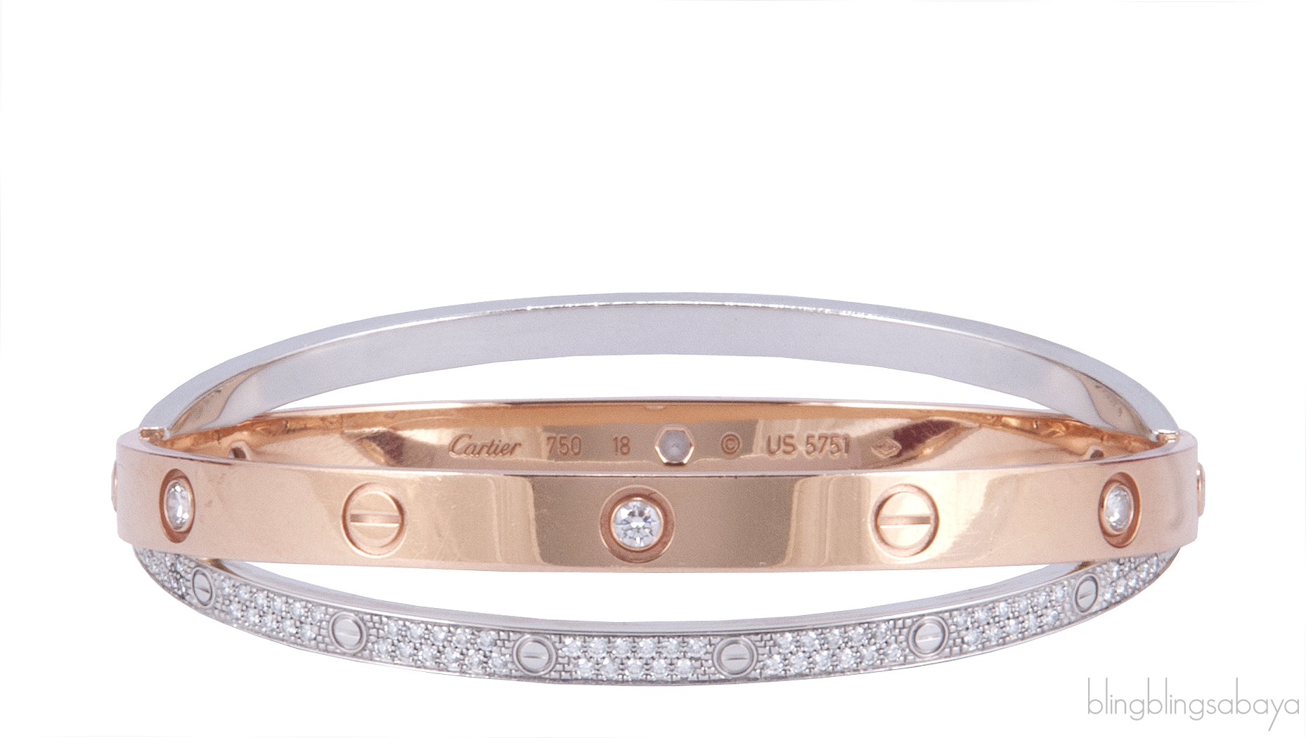 Love Diamond Double Band Bracelet