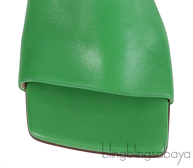 Bottega Veneta Green Stretch Leather Sandals