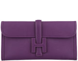 Jige Elan Clutch Epsom Anemone