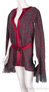 Mohair Bi-color Poncho