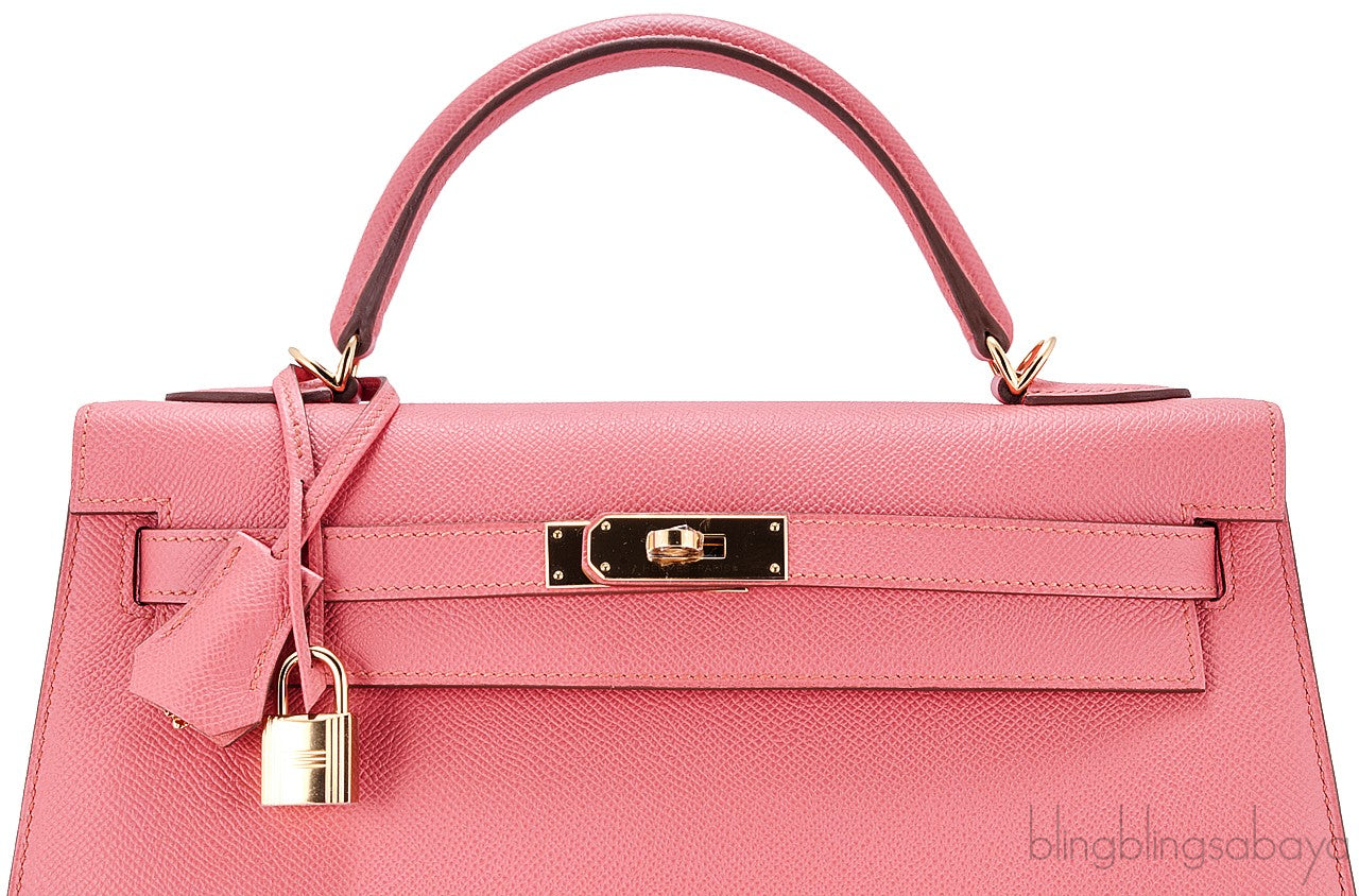 Kelly 32 Flamingo Epsom Sellier GHW