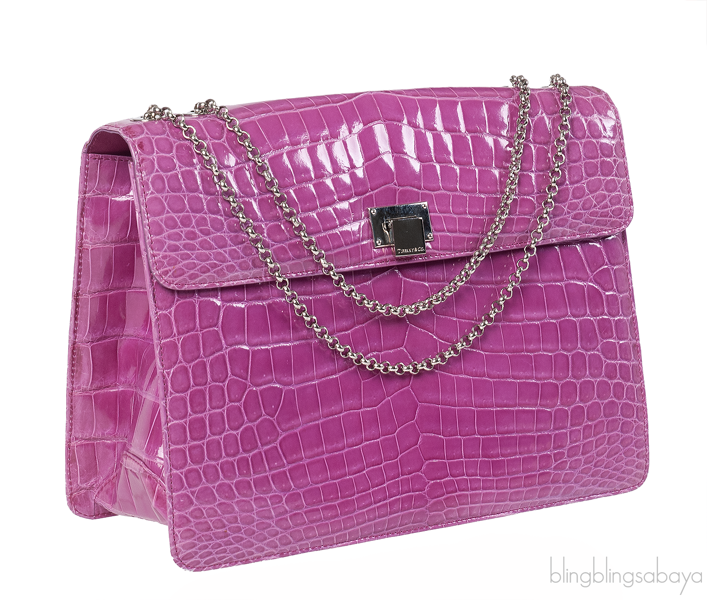 Tiffany & Co. Purple Cornelia Crocodile Shoulder Bag